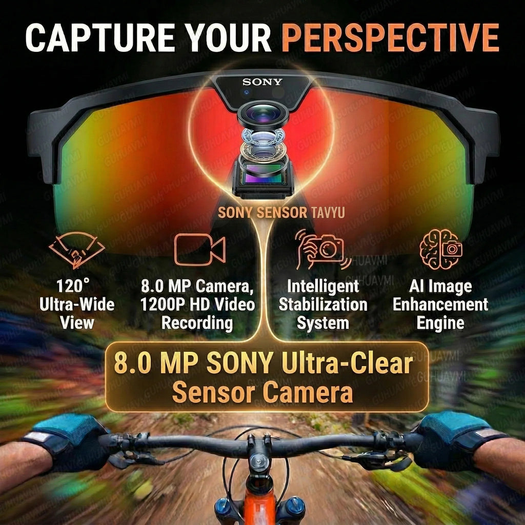 AI Sports Camera Glasses With HD Video & Bluetooth Audio