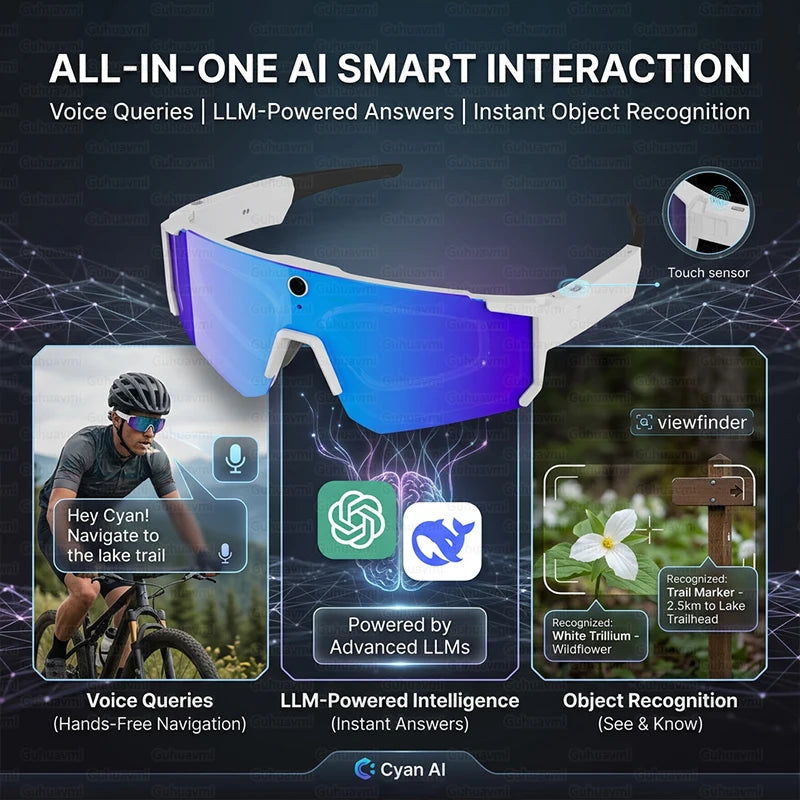 4K Camera Smart Sports Glasses With Bluetooth Audio