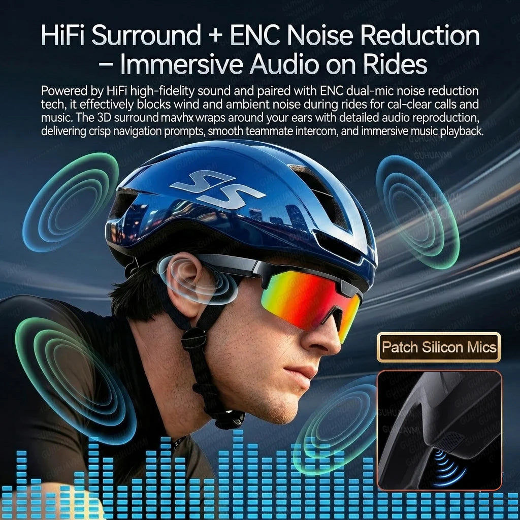 AI Sports Camera Glasses With HD Video & Bluetooth Audio
